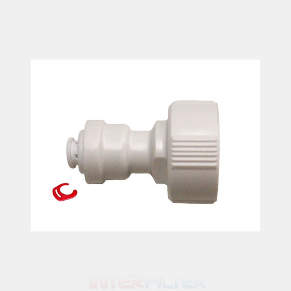 Gerader Steckverbinder mit Überwurfmutter für Wasserfiltersysteme