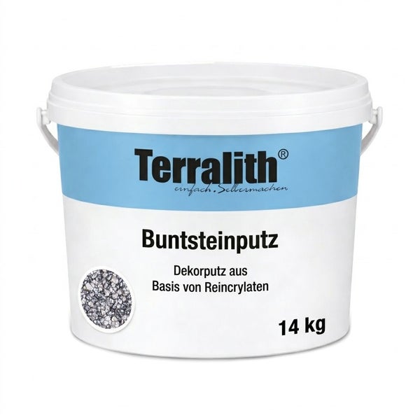 Terralith Buntsteinputz 14 Kilogramm, Dekorputz auf Basis von Reinacrylaten.