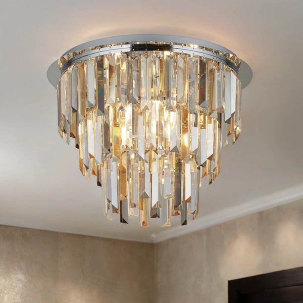 Deckenleuchte mit Glasfransen für den Innenbereich