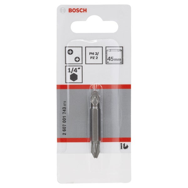 Bosch Doppelklinge PH2, PZ2, 45 mm -2607001743