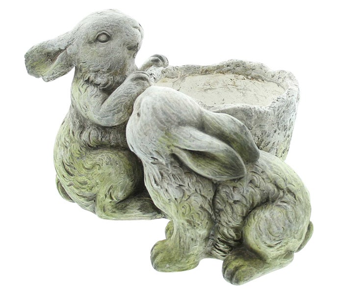 FRANK FLECHTWAREN | Pflanzer Hasenbande, MAGNESIUMOXID, 29 x 20 x 20 cm