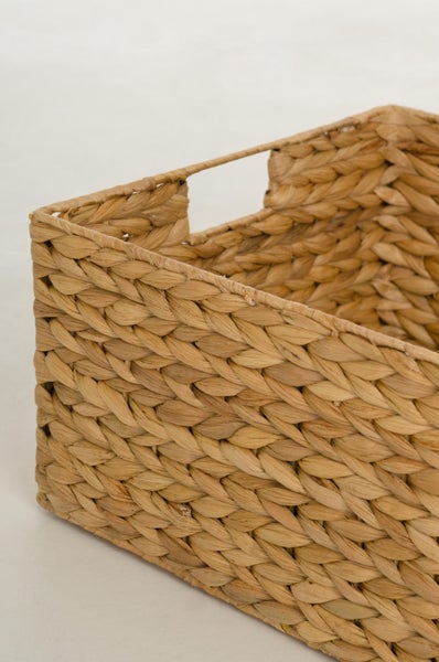 VIVANNO Regalkorb LANTA 19x41x34 cm Wasserhyazinthe Natur geflochten