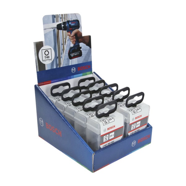 Bosch T40 Schrauberbit-Set mit 25 Stück in Verkaufsverpackung