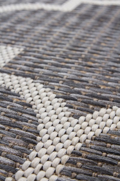 Flachflor Teppich Leonie Grau Modern 200 x 290 cm