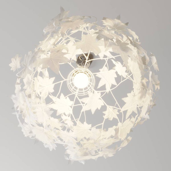 Lindby Pendelleuchte Maple (Für Kinder, Junges Wohnen) in Weiß (1 flammig E27) - Textil Hängeleuchte Esstischlampe Hängelampe Wohnzimmerleuchte