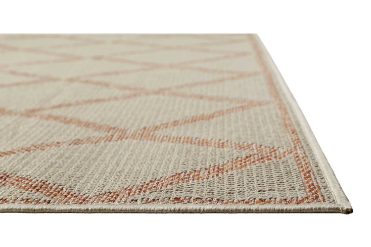 Outdoor Teppich Beige Rot Bergamo Homie Living 133x200 cm