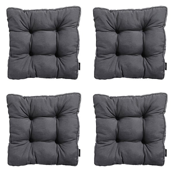 Sitzkissen Florance Panama grau - Ca. 47x47 cm - 4er-Set