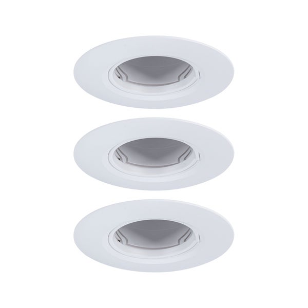 Einbauleuchte 3er-Set starr rund 90mm GU10 max. 3x10W 230V dimmbar Weiß