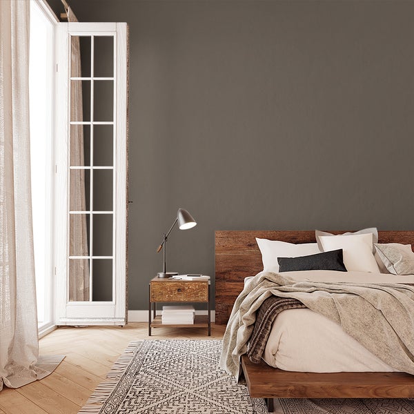 Tapete Braun Struktur Vliestapete Uni für Schlafzimmer Wohnzimmer oder Küche Made in Germany 10,05 x 0,53m