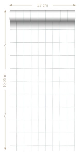 Tapetenrolle mit einer Breite von 53 Zentimetern und einer Länge von 10,05 Metern.