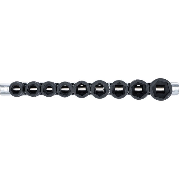 BGS Kraft-Steckschlüssel-Einsatz-Satz Sechskant, extra flach Antrieb Innenvierkant 12,5 mm (1/2) SW 13 - 24 mm 9tlg. - 9551