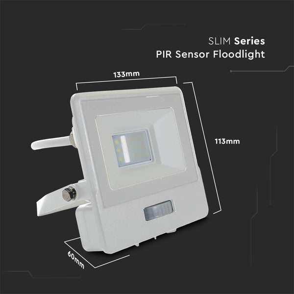 PIR Sensor Flutlicht mit Abmessungen