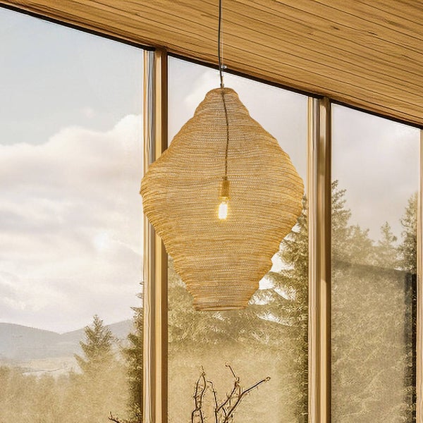 Lindby Pendelleuchte Kaviya (Design, Modern) in Gold / Messing aus Metall (1 flammig E27) - Deckenlampe Esstischlampe Hängelampe Hängeleuchte Wohnzimmerleuchte