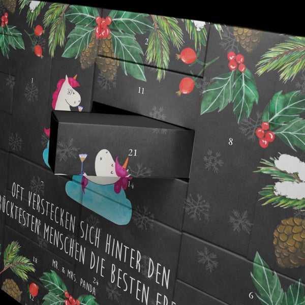 Mr. & Mrs. Panda Befüllbarer Adventskalender Einhorn Sekt - Schwarz