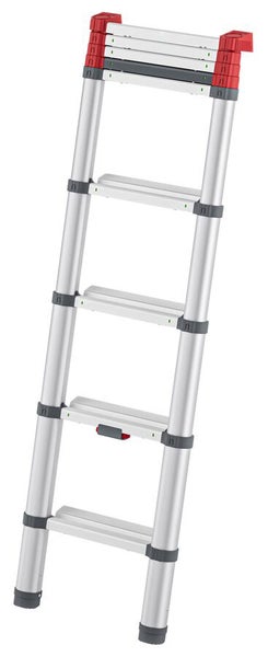Teleskopleiter aus Aluminium mit mehreren Sprossen