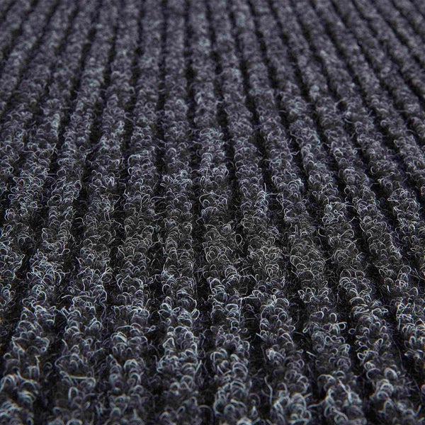 Nahaufnahme einer gerippten Fußmatte