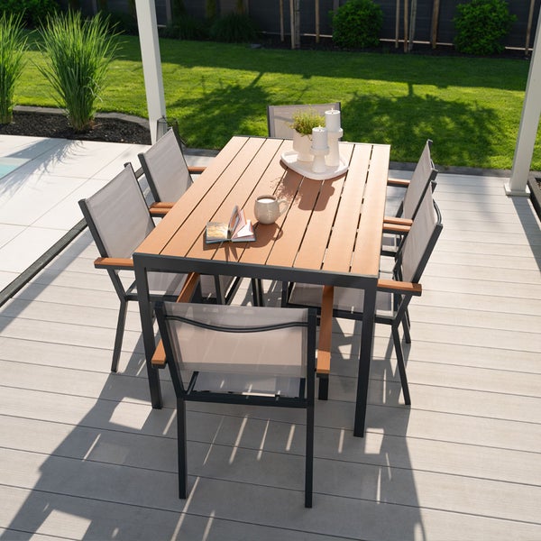 Home Deluxe Gartentsich CANTOS SEDIA 150 x 90 cm |Gartenmöbel, Loungemöbel, Aluminiumtisch, Balkontisch