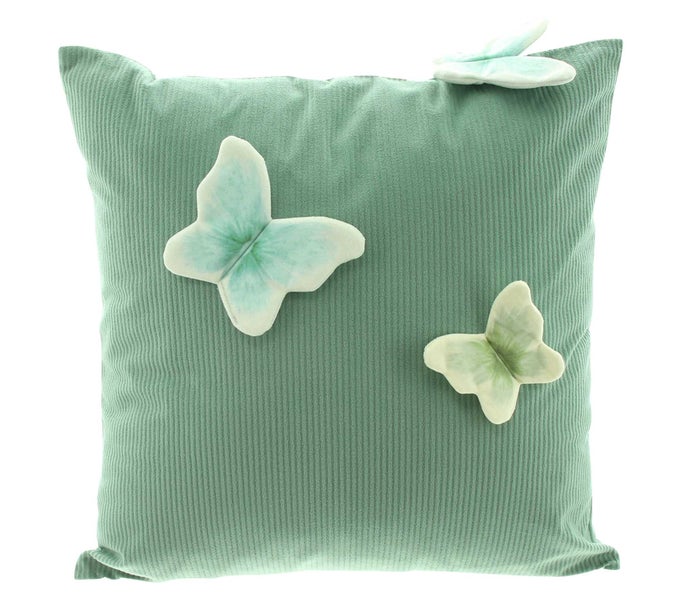 FRANK FLECHTWAREN | Kissenhülle Schmetterlinge, POLYESTER, 45 x 45 cm