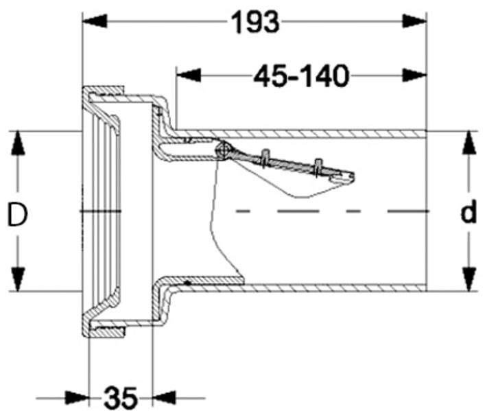 HAAS® Fremdeinspülstopp DN 90 Rattenstopp, 3328