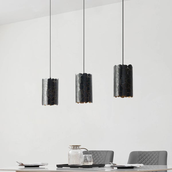 Lindby Pendelleuchte Aralena (Modern) in Schwarz aus Metall (3 flammig, E27) - Deckenlampe Esstischlampe Hängelampe Hängeleuchte Wohnzimmerleuchte