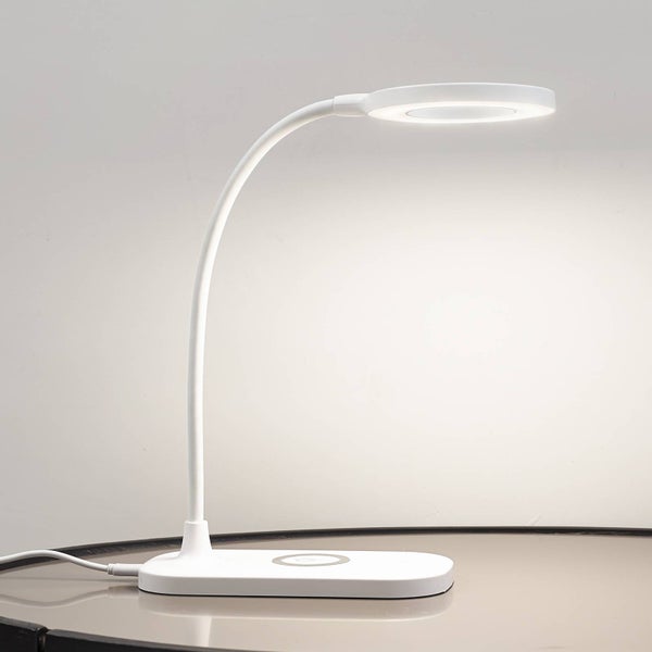 Lindby LED Tischlampe Siona dimmbar (Modern) in Weiß (1 flammig, ) - Tischleuchte Schreibtischlampe Nachttischlampe Wohnzimmerleuchte