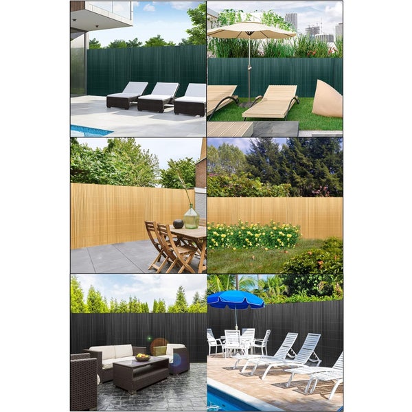 PROREGAL Fi-Chi – Premium Sichtschutzmatte Zaun Sichtschutz PVC- Sichtschutzmatte Gartensichtschutz Höhe 1 m Länge 3 m HxL 1 x 3 m Grau