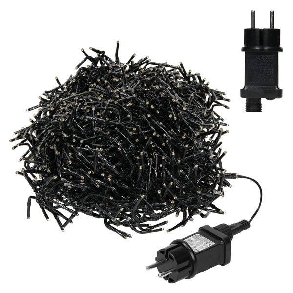 LED Lichterkette fuer den Innen und Aussenbereich mit Stromanschlussstecker