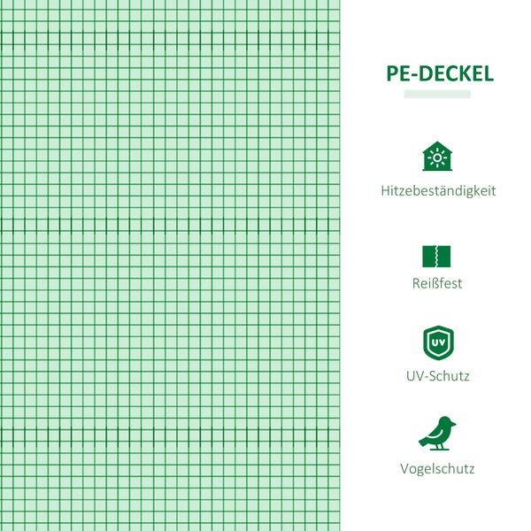 PE-Abdeckung mit Hitzebeständigkeit, Reißfestigkeit, UV-Schutz und Vogelschutz