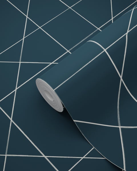 Tapetenrolle mit grafischem Linienmuster