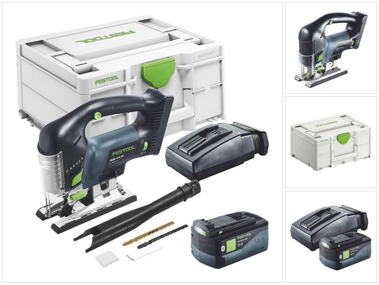 Festool CARVEX PSBC 420-Basic Akku Pendelstichsäge 18 V 120 mm Brushless + 1x Akku 5,0 Ah + Ladegerät + Systainer