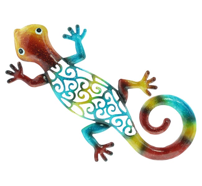 FRANK FLECHTWAREN | Gecko Rainbow, 16 x 1,5 x 31,5 cm, METALL