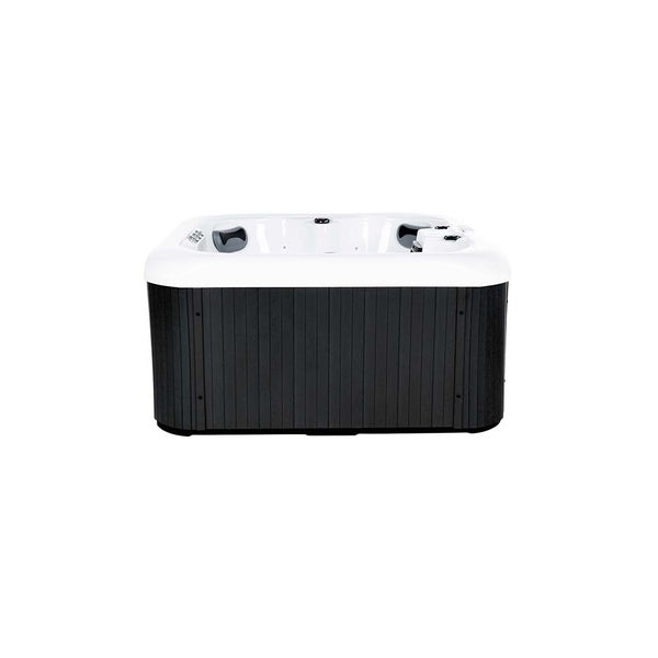 Home Deluxe - Outdoor Whirlpool - SEA STAR PLUS Treppe und Thermoabdeckung - Maße 180 x 160 x 79 cm - Inkl. Heizung, 19 Massagedüsen und 15 Lichtquellen I Außen Whirlpool Spa für 4 Personen