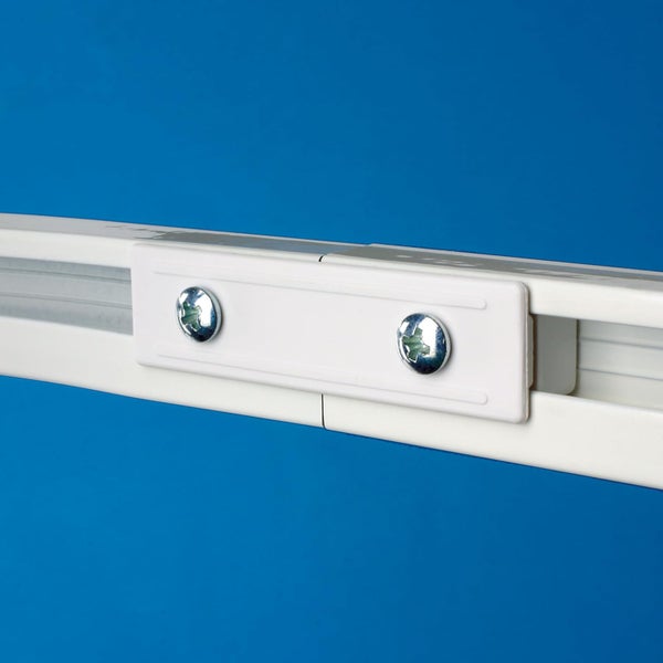 Duschvorhangschiene Weiss L - Form  (90 x 170 cm)