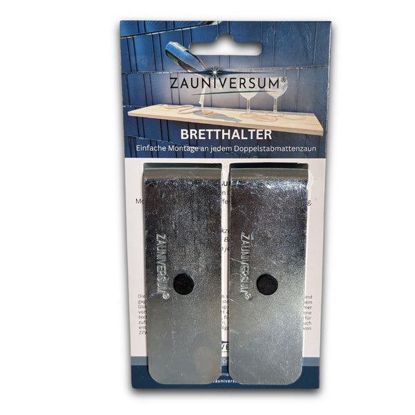 Zauniversum Bretthalter zur einfachen Montage an jedem Doppelstabmattenzaun