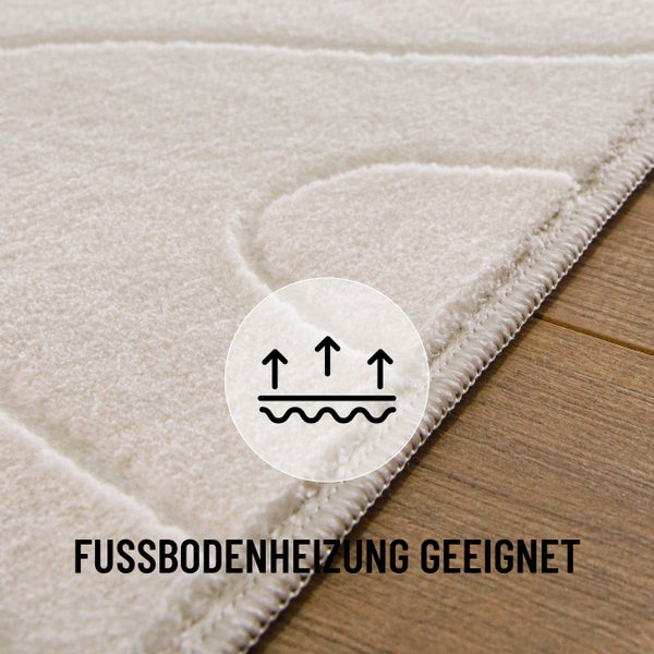 Teppich geeignet für Fußbodenheizung.