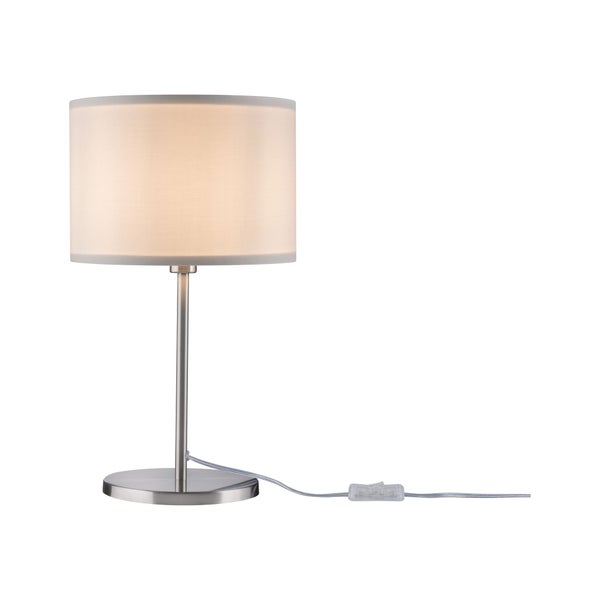 Tischleuchte Tessa E14 max. 40W Creme, Eisen gebürstet