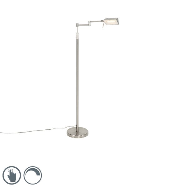 Design Stehleuchte Stahl inkl. LED mit Touch Dimmer - Notia