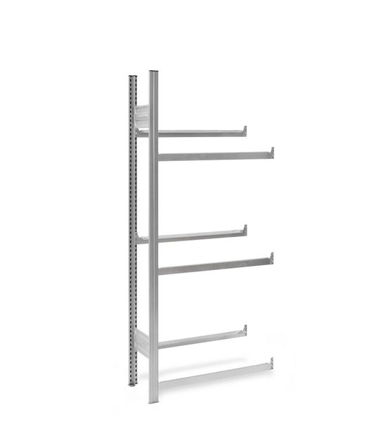 PROREGAL Getränkekistenregal Stecksystem T-Profil Anbauregal HxBxT 175 x 75 x 30 cm Fachlast 100 kg 3 Ebenen für 6 Getränkekisten Verzinkt