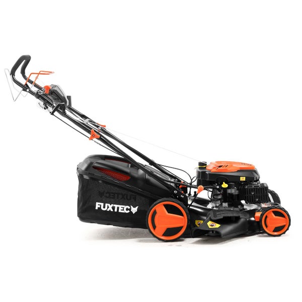 FUXTEC Benzin Rasenmäher FX-RM5196eSPRO  - 196ccm | 51cm | 6PS  | mit Antrieb + E-Start + FlexSpeed | 36kg | 60L | Seitenauswurf |ab 1001m²