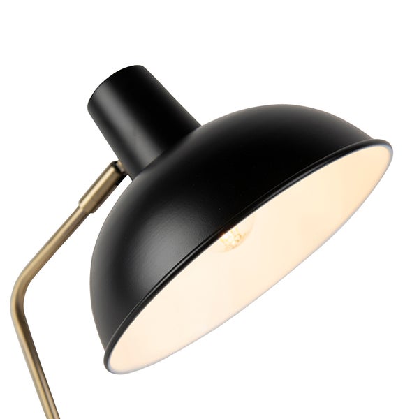 Schreibtischlampe mit Metallschirm und Leuchtmittel