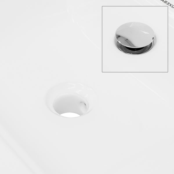 ECD Germany Waschbecken Waschtisch 605 x 465 x 160 mm Keramik Weiß Einbaubecken Einbauwaschbecken Handwaschbecken Einbauwaschtisch Aufsatzwaschbecken Spülbecken Wasserfall Waschschale Waschschüssel