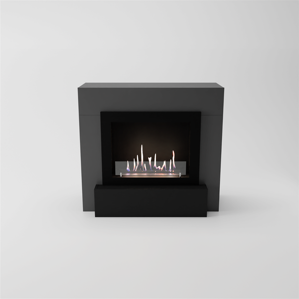 GLOW FIRE Ethanol Kamin 'Odda' | Ethanolofen in Grau mit 3 Std. Brenndauer und 2 KW Heizleistung | BxHxT: 99x90x45 cm
