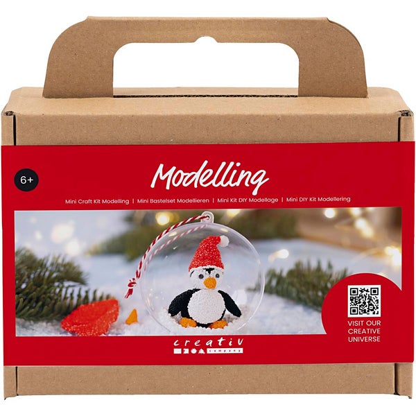 Creativ Company DIY Sets Modellieren Mini Kreativ Set Modellieren, Pinguin, Kreativ Box