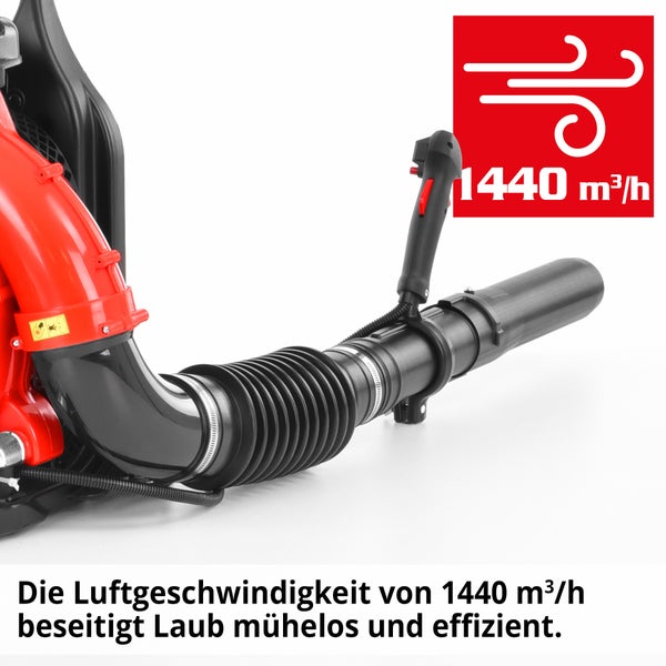 Laubsauger Detailansicht mit einer Luftgeschwindigkeit von 1440 Kubikmeter pro Stunde