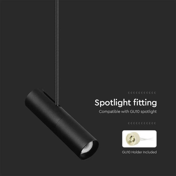 V-TAC VT-7900-B - LED-Strahler - GU10 Wandarmatur - IP20 - Schwarzes Gehäuse