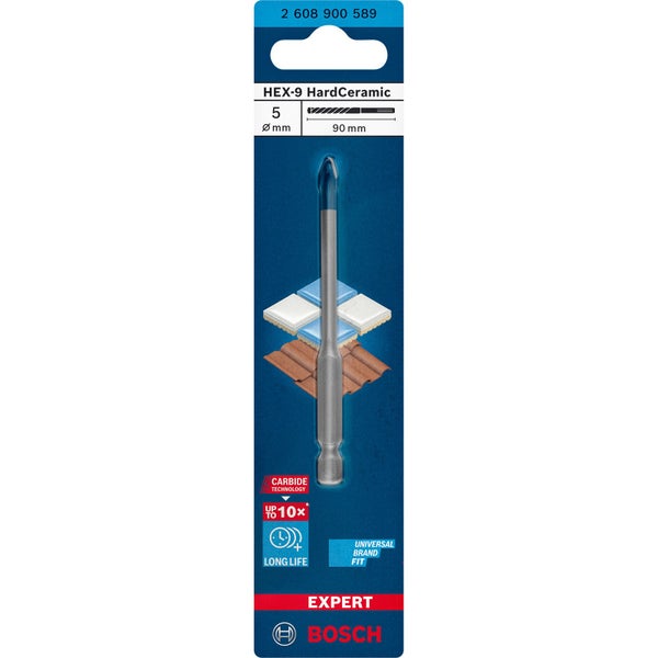 Bosch Expert HEX-9 HardCeramic Bohrer 5 x 90 mm - 2608900589