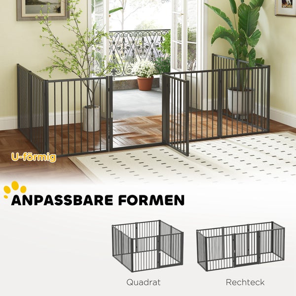 Anpassbares Laufgitter aus Metall in U-Form im Innenbereich