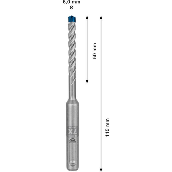 Bosch 30x Expert SDS plus-7X Hammerbohrer 6 x 50 x 115 mm - 2608900180
