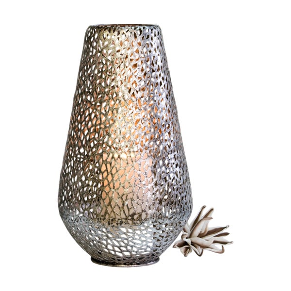 Bodenwindlicht PLATA Metall  antik-silber