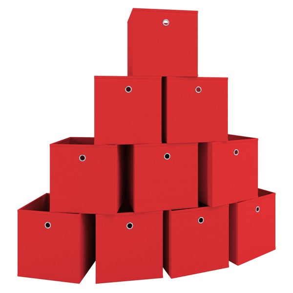 10er Set Faltbox Klappbox Aufbewahrungsbox Boxas